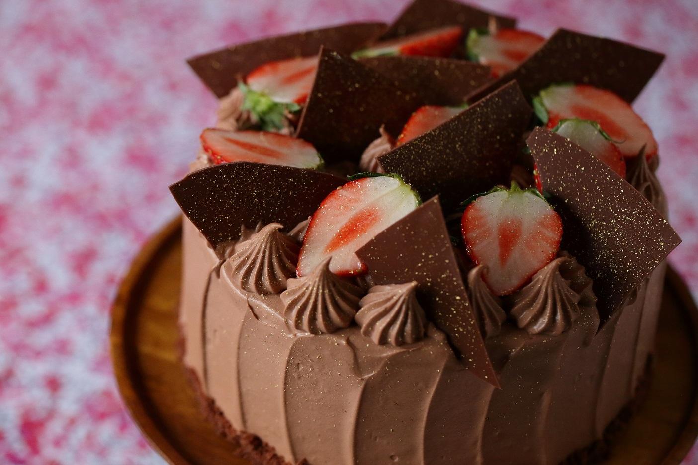 苺とチョコレートのショートケーキ
